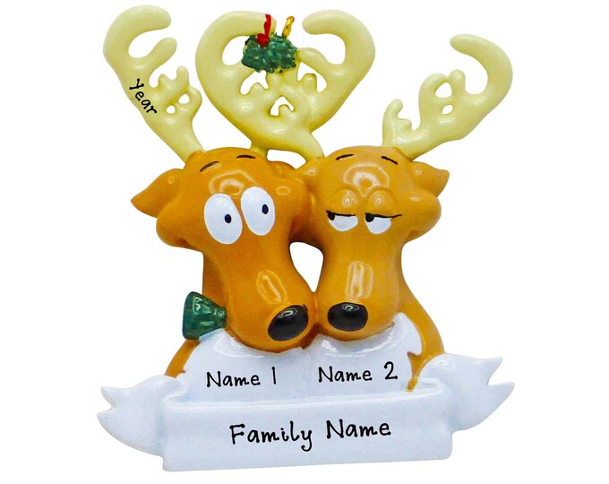 Couple Christmas Ornament - Reindeer Ornament - Our First Christmas Together - Couple Christmas Ornament - Personalized Gift For Newlyweds