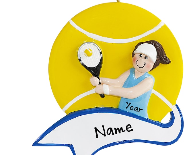 Tennis Player Ornament - Personalized Girl Tennis Ornament, Tennis Racket Ornament, Tennis Ornament, Christmas Gift For Girl Tennis Player