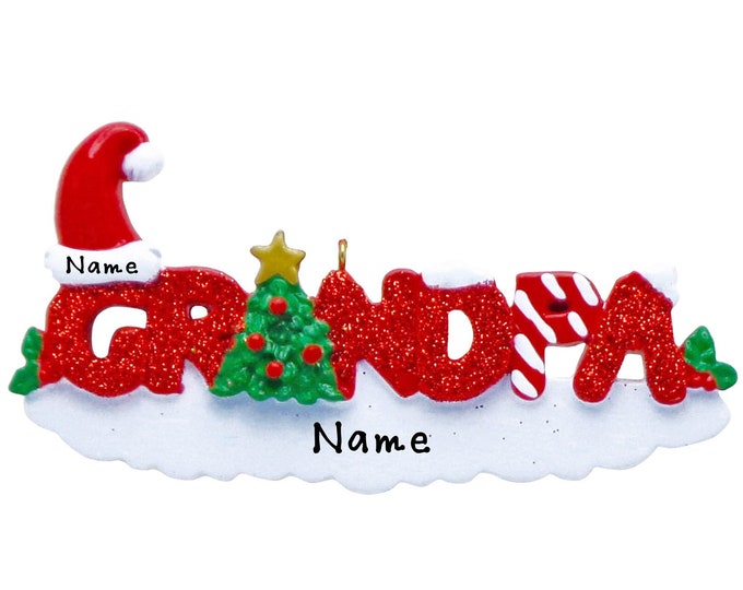 Grandpa Christmas Ornament - First Christmas as Grandpa - New Grandparent Ornament - Personalized Gift For Grandma - Best Grandfather Ever
