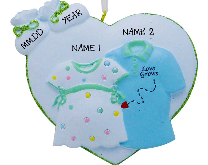 We're Expecting Baby Ornament - Couple Expecting Baby Christmas Ornament - Maternity Gown Ornament - Expecting Parents
