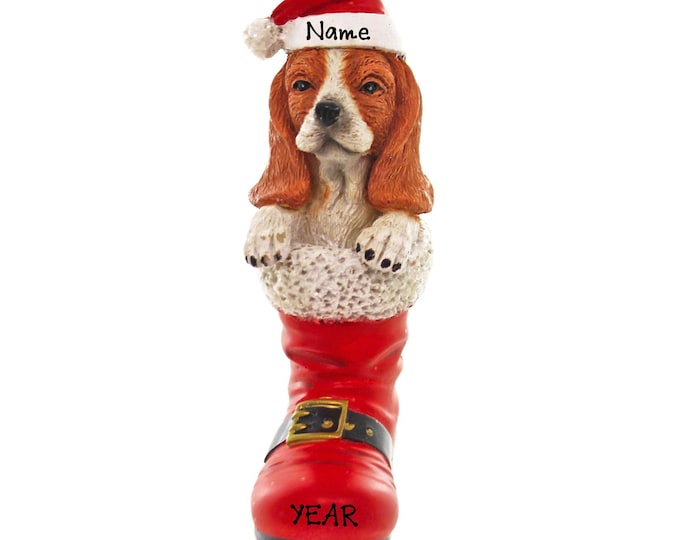Basset Hound Dog Ornament - New Christmas Puppy In Santa Boot Ornament, Pet Memorial Ornament - Dog Ornament Personalized 2025 - New Dog Mom