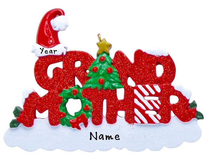 Grandmother Ornament - Grandmother Christmas Ornament - Personalized Grandparent Christmas Ornament - Gift For Grandmother, Greatest Nana