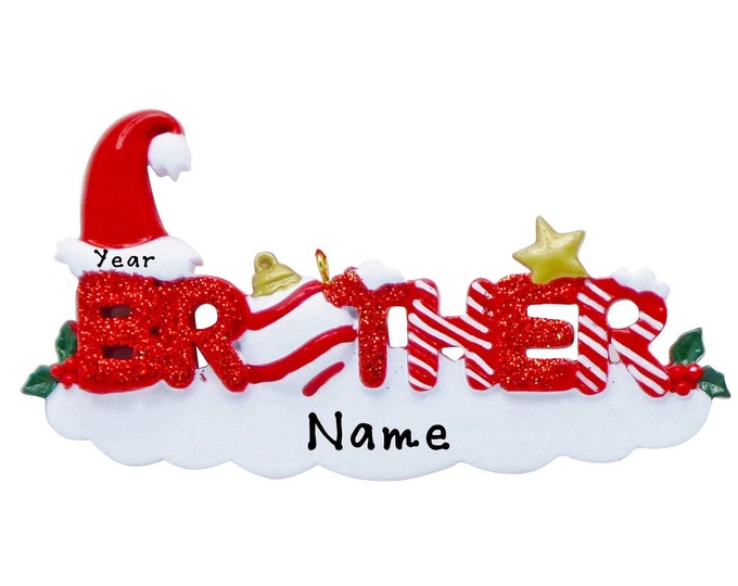 Big Brother Ornament - Personalized Big Brother Christmas Ornament - Personalized Ornament With Name - Family Christmas Ornament