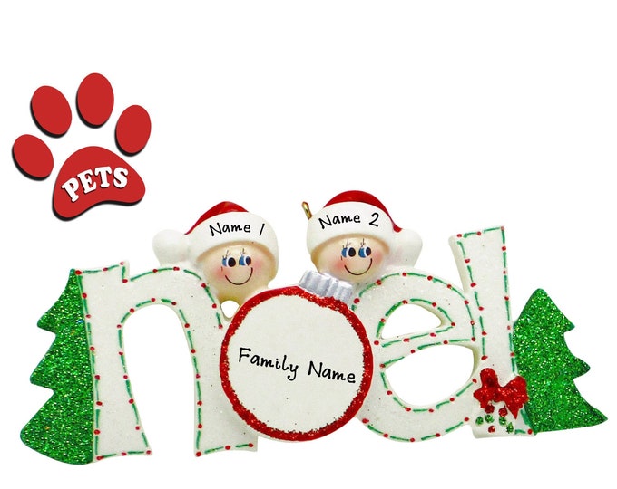 Family Christmas Ornament 2024 - Noel Christmas Ornament - First Christmas Together - Couple Christmas Ornament - Just Married Couple