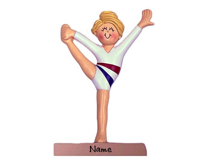 Gymnastics Girl Ornament 2025 - Blonde Girl Gymnast Ornament Personalized Ornament Gift For Gymnast, Custom Gymnastics Christmas Ornament
