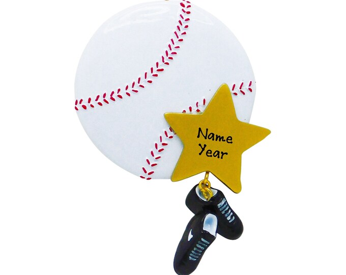 Personalized Baseball Player Ornament - Christmas Gifts for Him -  Baseball Gifts For Men - Custom Baseball Ornament With Name For Kids
