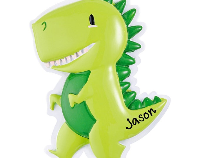 Dinosaur Christmas Ornament - Little Boy Loves Dinosaur Ornament - Gift For Kids - Personalized Gift With Toddler's Name - Keepsake Gift