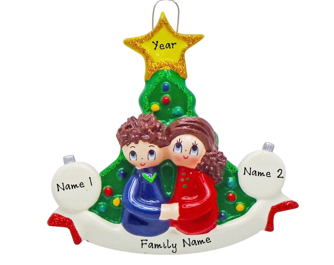Personalized Couple Ornament - Sweetheart Couple Christmas Ornament, Christmas Tree Couple, Our First Christmas as Mr & Mrs, Gift Exchange