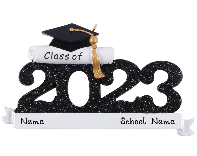 Graduation Ornament 2023 - Custom High School Graduation Ornament - College, Masters, Class of 2023 Graduation, Personalized Graduate Gift