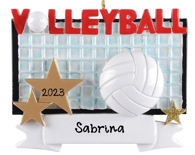 Personalized Volleyball Ornament - Christmas Gift For Volleyball Player - Volleyball Ornament With His Her Team Name, Custom Volleyball Gift