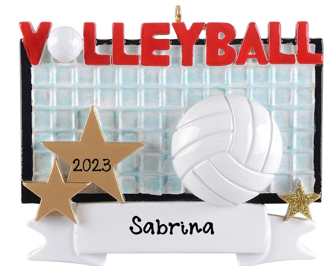 Personalized Volleyball Ornament - Christmas Gift For Volleyball Player - Volleyball Ornament With His Her Team Name, Custom Volleyball Gift