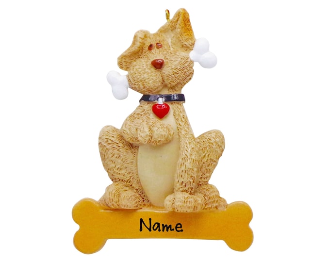 2025 Puppy Dog Ornament - Custom Dog Ornament Dog Lover Gift Custom Dog Bone Ornament Hand Personalized Dog Lover Gift New Puppy Keepsake