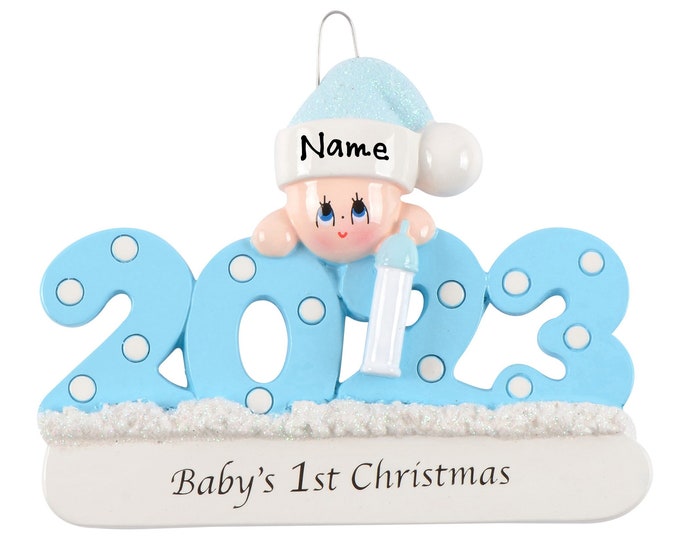 2023 Baby's 1st Christmas Ornament - Baby's First Christmas Ornament - Custom Baby Boy Ornament