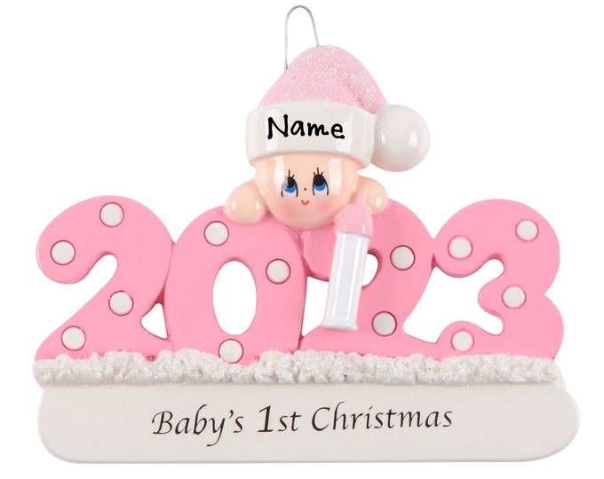 2023 Baby's 1st Christmas Ornament - Baby's First Christmas Ornament - Custom Baby Girl Ornament