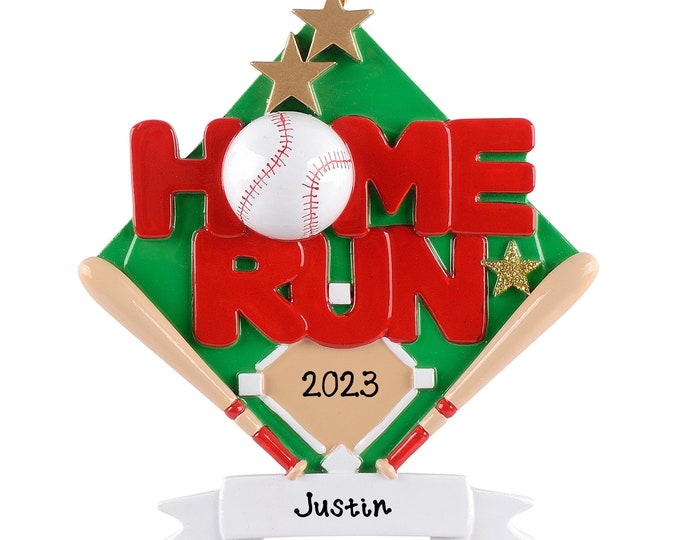 Personalized Baseball Ornament - Christmas Gift For Baseball Player - Baseball Ornament With His Her Team Name - Baseball Diamond Ornament