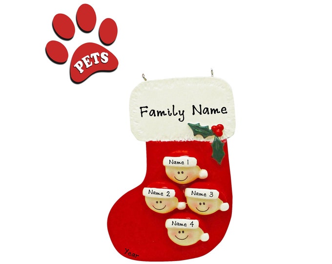 Grandkids Christmas Ornament Personalized 2024 - Grandchildren Ornament = Gift for Grandma Grandpa - 4 Grandkids - Gift For Grandparents
