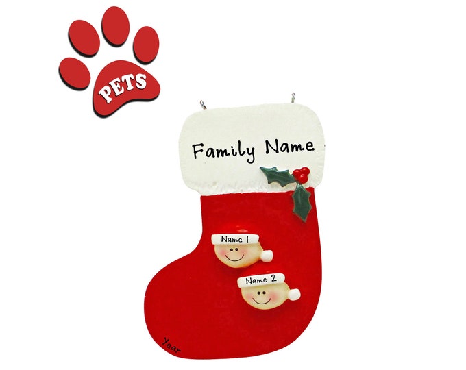 Grandkids Christmas Ornament Personalized 2025 - Our Grandchildren Ornament - Gift for Grandma Grandpa - 2 Grandkids - Gift For Grandparents