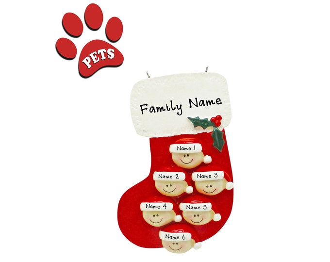 Grandkids Christmas Ornament Personalized 2024 - Grandchildren Ornament - Gift for Grandma Grandpa - 6 Grandkids - Gift For Grandparents