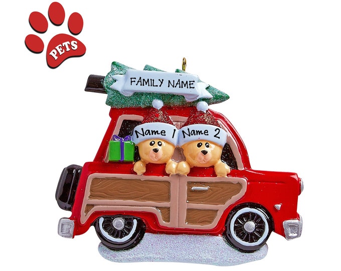 Couple Christmas Ornament - Caravan Bear Couple Christmas Ornament, 2025 Couple Christmas Ornament, Family of 2 Road Trip - Family Gift