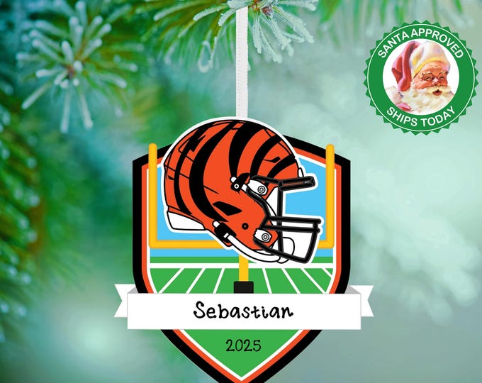 Cincinnati Bengals Christmas Ornament – NFL Personalized Ornament – Custom Football Ornament – Bengals Fan Gift – Sports Team Keepsake