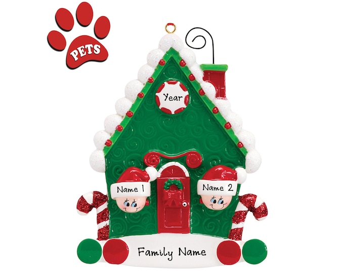Couple Christmas Ornament - New Home Ornamen - Newlyweds Christmas Ornament - Couple First House - Our First Christmas Together, Add a Pet