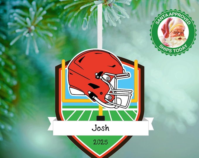 Cleveland Browns Christmas Ornament – Personalized NFL Ornament – Custom Football Ornament – Browns Fan Gift – Sports Team Keepsake
