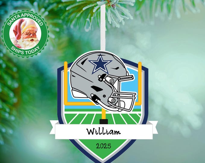 Dallas Cowboys Christmas Ornament – Personalized NFL Ornament – Custom Football Ornament – Cowboys Fan Gift – Sports Team Keepsake