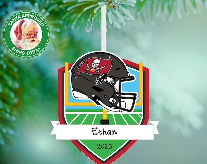 Tampa Bay Buccaneers Christmas Ornament – Personalized NFL Ornament – Custom Football Ornament – Buccaneers Fan Gift – Sports Team Keepsake