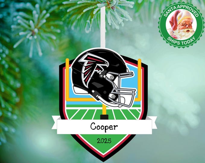 Atlanta Falcons Christmas Ornament – Personalized NFL Ornament – Custom Football Ornament – Falcons Fan Gift – Sports Team Keepsake