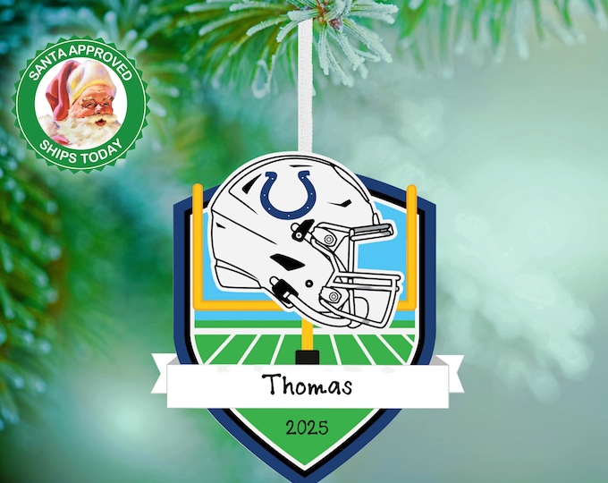 Indianapolis Colts Christmas Ornament – Personalized NFL Ornament – Custom Football Ornament – Colts Fan Gift – Sports Team Keepsake