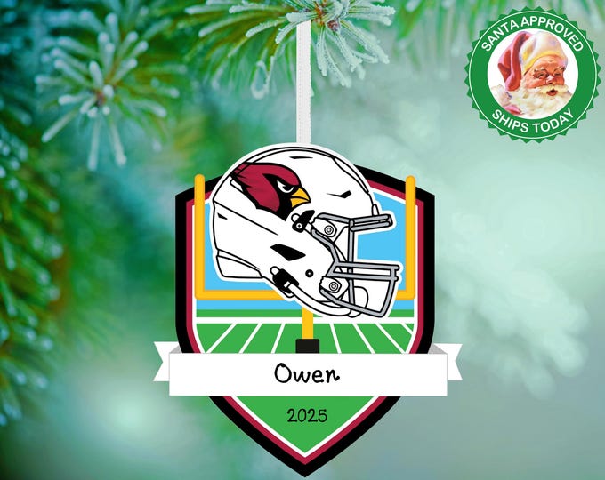 Arizona Cardinals Christmas Ornament – Personalized NFL Ornament – Custom Football Ornament – Cardinals Fan Gift – Sports Team Keepsake