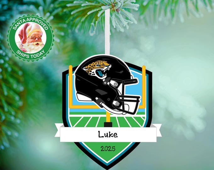 Jacksonville Jaguars Christmas Ornament – Personalized NFL Ornament – Custom Football Ornament – Jaguars Fan Gift – Sports Team Keepsake