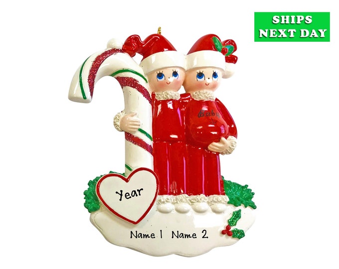 New Parents Ornament - Family New Baby Ornament - We're Having a Baby - Couple Expecting Baby Custom Baby Shower Gift - Expecting Ornament