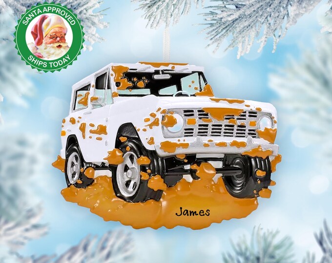 Personalized Christmas Gift For Off Road Lovers - SUV Off Road Racing - 4 x 4 Mudding Truck - Custom Gift For Dad - Ornament For Kids, Boys