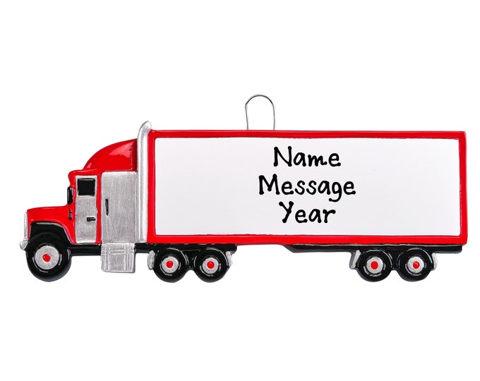 Truck Ornament / Cargo Carrier Ornament / Personalized Trucker Essential Worker Christmas Ornament / Truck Diver Ornament / Gift For Driver