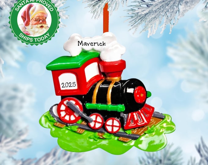 Personalized Christmas Ornaments For Kids - My First Christmas Train Ornament - Gift For Boy's 1st Christmas - Custom Gifts For Toddlers