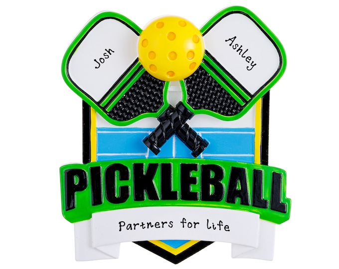 Pickleball Christmas Ornament Personalized 2025 - Custom Pickleball Gift - Pickleball Player Christmas Ornament, Couple Pickleball Ornament