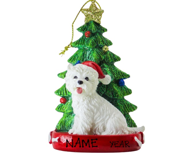 West Highland Terrier Personalized Christmas Ornament - Dog Memorial Ornament - Custom Memorial Gift For Pet Lovers 2025 Family Dog Ornament