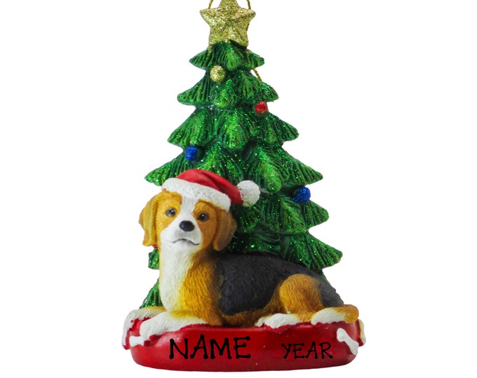 Beagle Personalized Christmas Ornament - Dog Memorial Ornament - Custom Memorial Gift For Pet Lovers - 2025 Personalized Family Dog Ornament