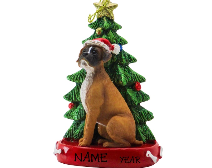 Boxer Personalized Christmas Ornament - Dog Memorial Ornament - Custom Memorial Gift For Pet Lovers - 2025 Personalized Family Dog Ornament