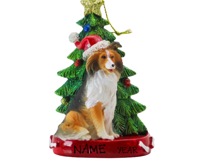 Shetland Sheepdog Personalized Christmas Ornament - Dog Memorial Ornament - Memorial Gift For Pet Lovers - Personalized Family Dog Ornament