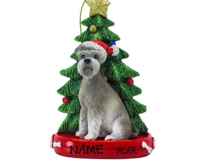 Schnauzer Personalized Christmas Ornament - Dog Memorial Ornament - Memorial Gift For Pet Lovers - 2025 Personalized Family Dog Ornament