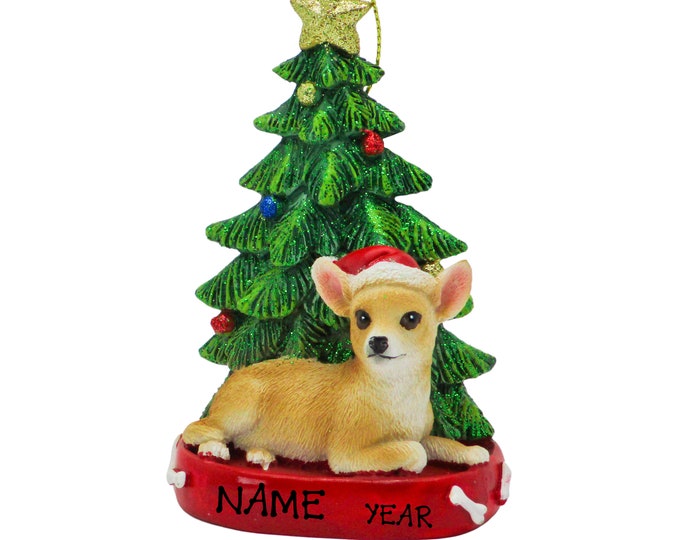Chihuahua Personalized Christmas Ornament - Dog Memorial Ornament - Pet Memorial Gift For Dog Lovers - 2025 Personalized Family Dog Ornament