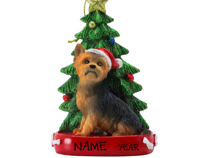 Yorkshire Terrier Personalized Christmas Ornament - Dog Memorial Ornament - Memorial Gift For Pet Lovers - Personalized Family Dog Ornament