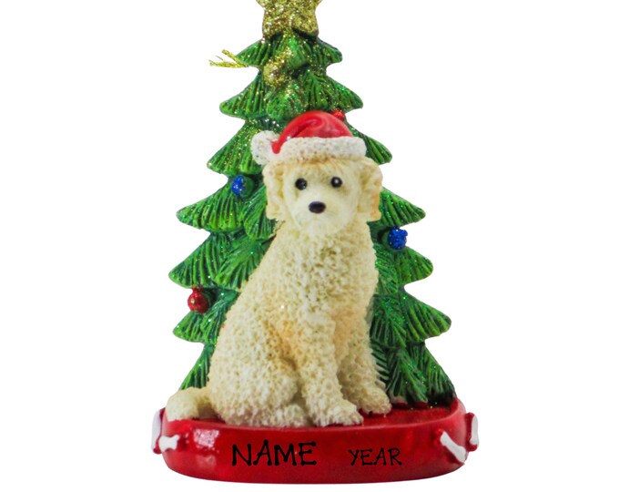 Labradoodle Personalized Christmas Ornament - Dog Memorial Ornament - Memorial Gift For Pet Lovers - 2025 Personalized Family Dog Ornament