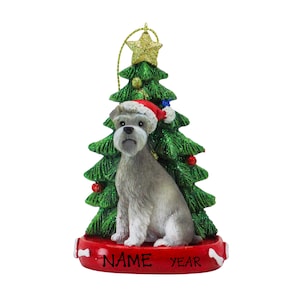 Schnauzer Personalized Christmas Ornament - Dog Memorial Ornament - Memorial Gift For Pet Lovers - 2025 Personalized Family Dog Ornament