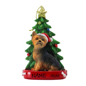 Yorkshire Terrier Personalized Christmas Ornament - Dog Memorial Ornament - Memorial Gift For Pet Lovers - Personalized Family Dog Ornament