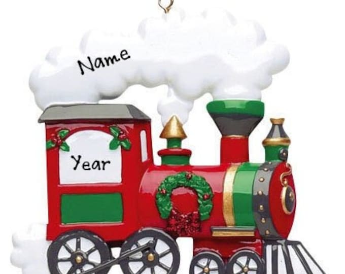 Christmas Train Ornament - Personalized Train Ornament With Name - Polar Express Ornament, Toy Train Gift For Boy Girl Toddler Holiday Gift