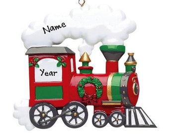 Christmas Train Ornament - Personalized Train Ornament With Name - Polar Express Ornament, Toy Train Gift For Boy Girl Toddler Holiday Gift