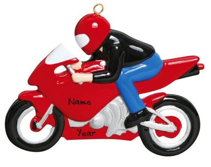 Motorcycle Ornament - Personalized Motorcycle Christmas Ornament - Motor Cross Ornament - Custom Gift For Biker - Motorcycle Gifts For Men